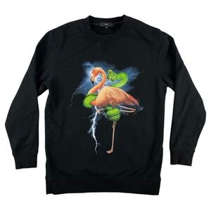 Stolen Girlfriends Club Sweatshirt Adult M Black Pullover Snake Flamingo Graphic